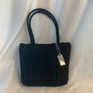 West Woven Small Mini Tote Zipper Close Lined Purse